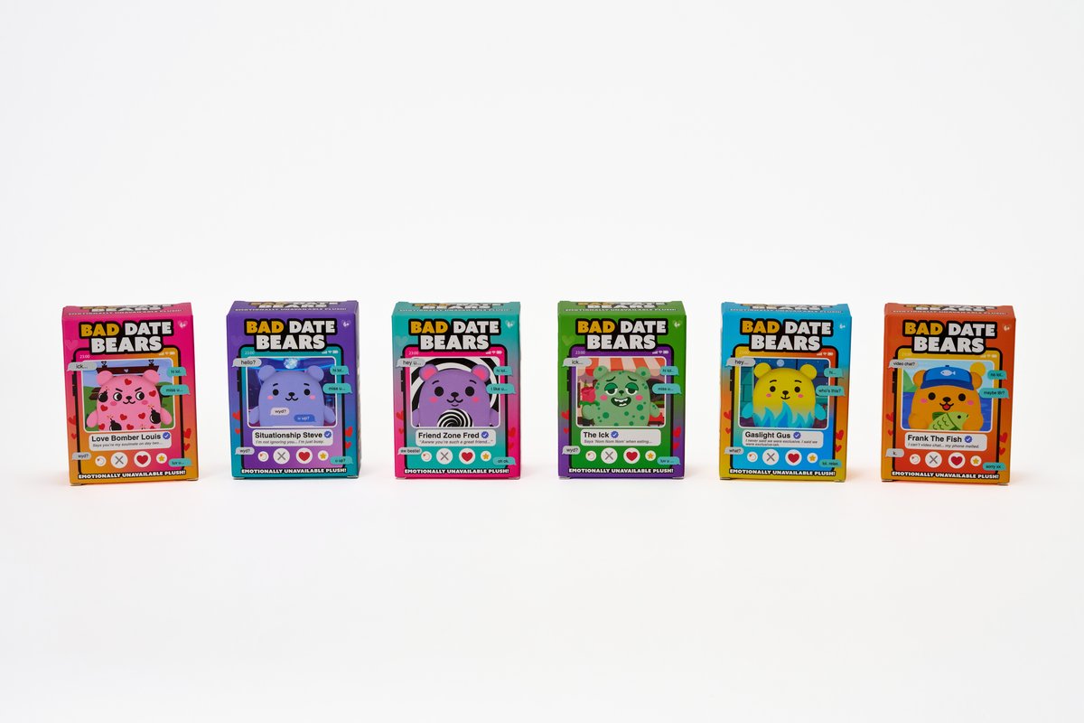 All six Bad Date Bears boxes
